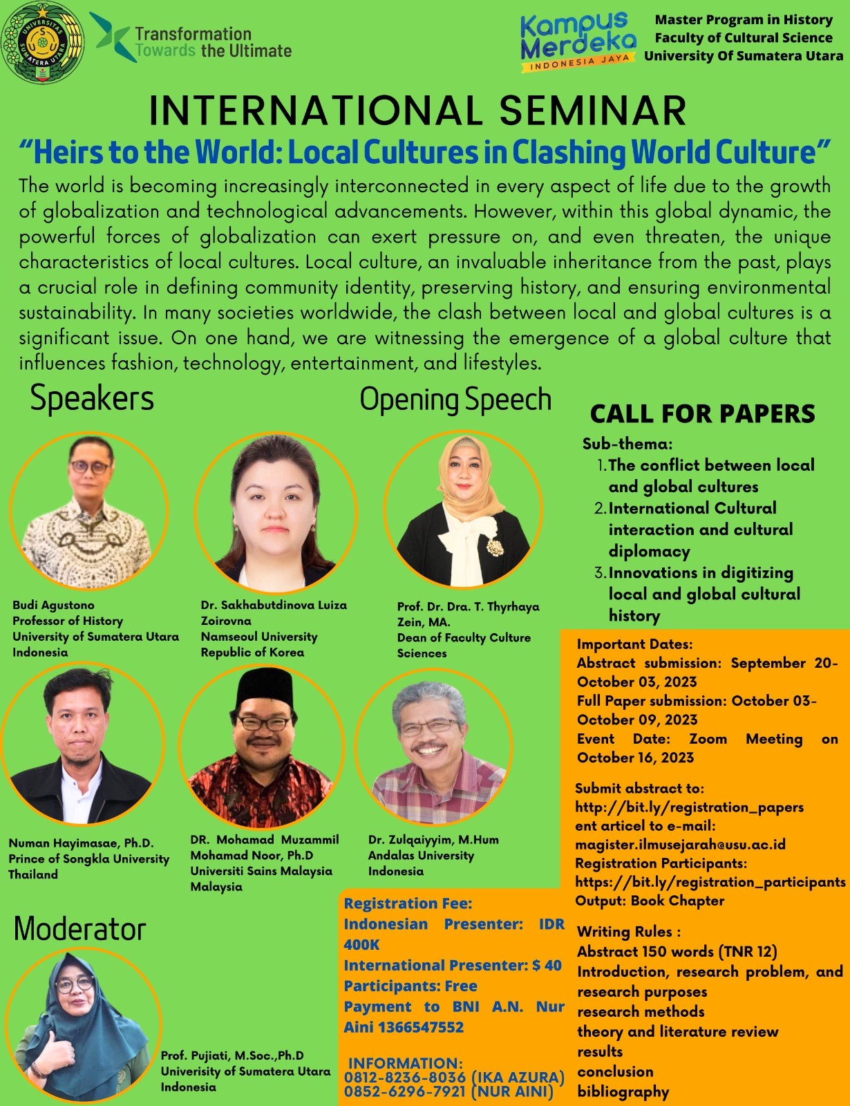 International Seminar "Heirs to the World: Local Cultures in Clashing World Culture"